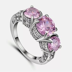 *Sale* New Pink Sapphire White Gold Ring.
